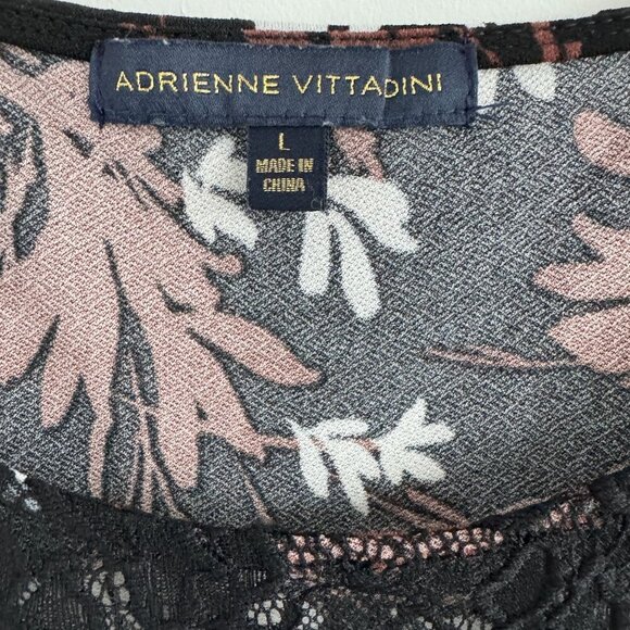 Adrienne Vittadini Women 3/4 sleeves Floral Maxi Dress Size L - Picture 5 of 10